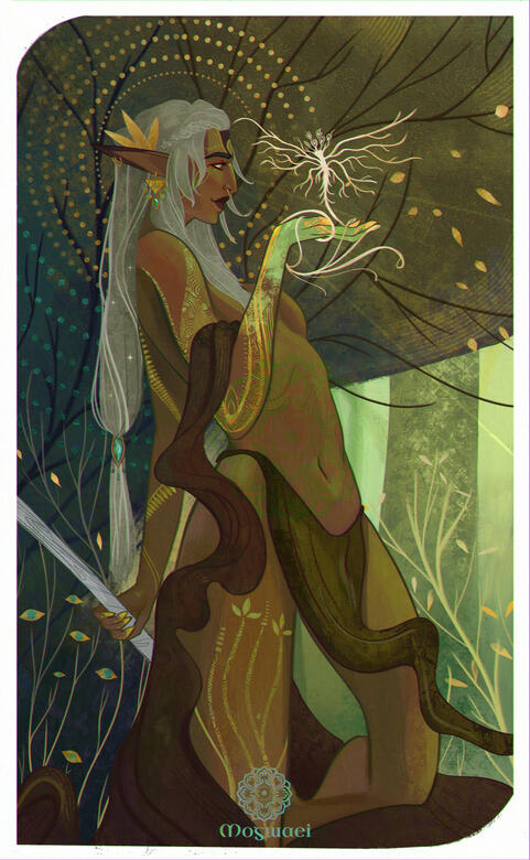 Djin&#39;zidei Lavellan tarot (mogwaei oc)