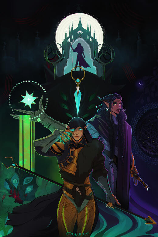 Mock movie poster for Ouroboros (my fic) / Veilguard